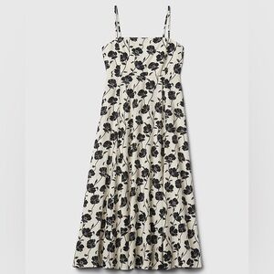 GAP Black and White Smocked Dress